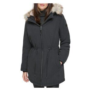 DKNY Women's Trim Hooded Anorak Puffer Coat Small NWT